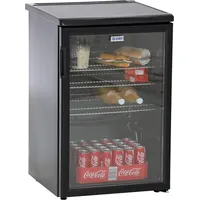 Glastürkühlschrank Getränkekühlschrank Kühlschrank mit Glastür schwarz KBS K140G
