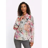 Heine Druckbluse ecru 48