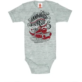 LOGOSHIRT Body "Harry Potter - Hogwarts Express", Jungen, Gr. 50, EURO-Größen, grau (grau, meliert), 100% Baumwolle, bedruckt, kurz, Bodys Body, mit lizenziertem Print