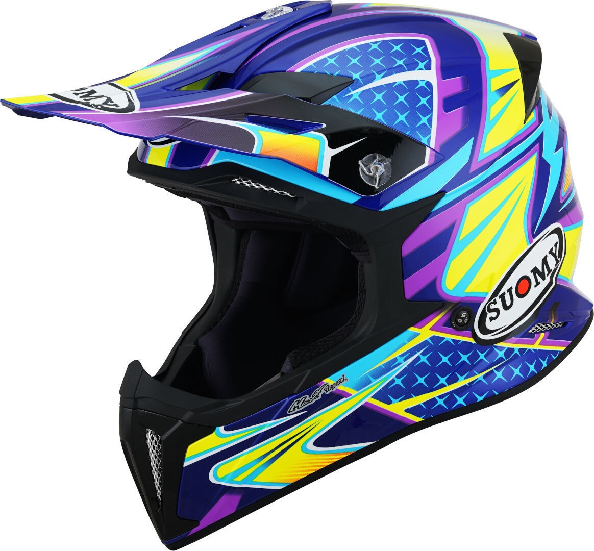 Suomy X-Wing Duel Motorcross Helm, donkerrood-geel, XS