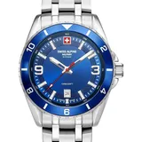 Swiss Alpine Military 7034.1135 Herrenuhr Sierra silber blau 42mm 10ATM
