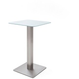 MCA Furniture Bartisch Zarina II - quadratisch - Glas Weiß lackiert