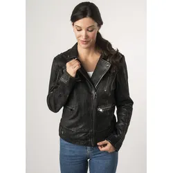 Mauritius Lederjacke »2Wtashi«, mit Schulterklappen, mit Nieten, mit Zipper-Taschen Mauritius black XXXL