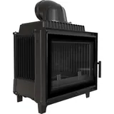 Kamineinsatz Gusseisen KRATKI FRANEK DECO 12 kW Ø 200 - Schwarz