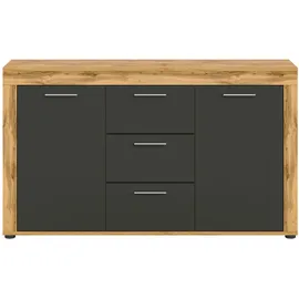 VCM Sideboard Jam 125 x 80 x 35 cm Eiche/Grau