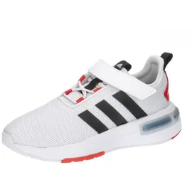 adidas Racer TR23 Shoes Kids8 EL Sneaker, FTWR White/Core Black/Bright Red Strap, 36