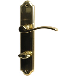 ALPERTEC Langschild-Garnitur »Lori«, Messing - goldfarben