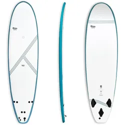 Foamy FUN X - FCS - 7'0 Mini Malibu Softboard für Einsteiger & Fortgeschrittene EINHEITSGRÖSSE