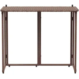vidaXL Gartentisch Klappbar 90 x 51 x 75 cm Braun