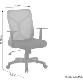 byLIVING DC Living Bürostuhl Kunststoff Schwarz