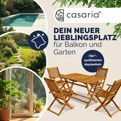 Casaria Sitzgruppe Sydney 4+1Set robustem Akazienholz
