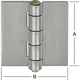 ede - vormann VORMANN FT-Scharnier B 55mm, H 60mm, gerollt, 1-teilig, Eisen