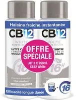 Bain de bouche CB12 White – Sans alcool - Aide à blanchir les dents Protection scientifiquement prouvée contre la mauvaise haleine pendant 16 heures Combat cause Fraîcheur longue durée Menthe douce 250 ml Lot 2 De Bouche 500