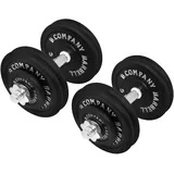 Bad Company Kurzhantel-Set I Hantelscheiben aus Gusseisen mit Kurzhantelstangen 30/31 mm I 2 x 25 kg