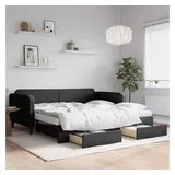 vidaXL Tagesbett 100 x 200 cm Schwarz