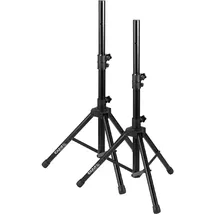 Ibiza - SS01B-MINI - 2 Lautsprecherständer aus Aluminium, max. 1,20 m und 30 kg - Inklusive Tragetasche - Schwarz