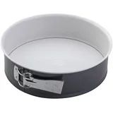 Dr. Oetker Springform Ø 26 cm EXCLUSIVE, Backform mit schnitt- & kratzfestem Flachboden mit Emaille-Versiegelung, runde Kuchenform mit Ring aus Stahlblech (Farbe: Grau-Braun/Crème)