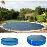poolpanda Pool Solarfolie ø 550 cm Premium rund schwarz/blau 400 my 12 mm Luftblasen - Poolpanda