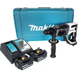 Makita Makita, Bohrmaschine + Akkuschrauber, DHR 202 RFW Akku Bohrhammer 18 V 20 mm 2,0 J + 2x Akku 3,0 Ah + Ladegerät + Koffer (Akkubetrieb)