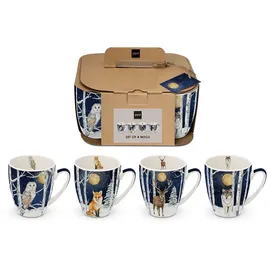 ppd Jumbotassen Winter Animals 0,35 l Dunkelblau 4 St.