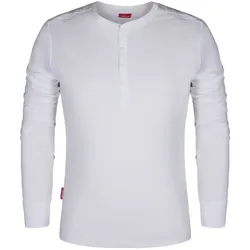 Langarmshirt Henley-Grandad "9257-565" Extend - L - Weiß