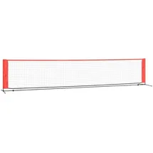 vidaXL Tennisnetz Schwarz und Rot 500x100x87 cm Polyester