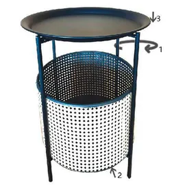 Mauro Ferretti Couchtisch, Schwarz/ Gold, Metall, 50 cm Wohnzimmer, Wohnzimmertische, Couchtische