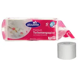 alouette Toilettenpapier Premium 4-lagig, 10 Rollen