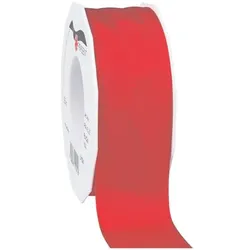 PRÄSENT Geschenkband mit Drahtkante rot, 4 cm