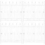 CLP Gartenzäune Mangold 4er Set Metall 60 x 30 cm Weiß