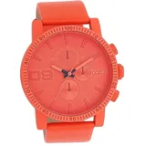 Oozoo Unisex Armbanduhr Timepieces Analog Leder rot orange D2UOC11219 - Rot