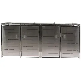 MCW Mülltonnenverkleidung MCW-E83 263 x 116 x 80 cm silber