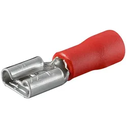 Flachstecker, weiblich, 2,8mm, rot