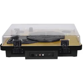 Trevi TT 1022 BT, Plattenspieler mit Direktantrieb, Schwarz, Holz,