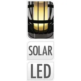 PROGARDEN LED-Solarlaterne mit Kerze Schwarz 35 cm