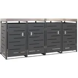 Proregal Mülltonnenbox 125 x 264 x 84 cm anthrazit