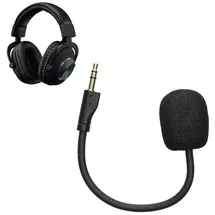 kwmobile Ersatz Kopfhörer Mikrofon kompatibel mit Logitech G Pro X Headset - Gaming Headphones Mikrofon mit 3,5 mm Klinkenstecker - Schwarz