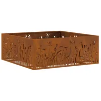 vidaXL - Feuerstelle Quadratisch 80x80x30 cm Cortenstahl
