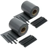 Wiltec Sichtschutz Streifen 70 x 19 cm Anthrazit PVC 40 St.