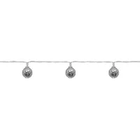 Koopmann International LED-Minilichterkette, Metallkugel silber - Silber