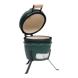 vidaXL 2-in-1 Kamado-Grill Smoker Keramik grün