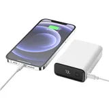 Ansmann 20000 mAh PB222PD w Powerbank 20 Ah USB PD 3.0, Quick Charge 2.0 LiPo Weiß mit Laderegler, gleichzeitiges Laden und Entladen, Statusanzeige