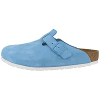 Birkenstock Boston Veloursleder normal Unisex Erwachsene Clog blau 38