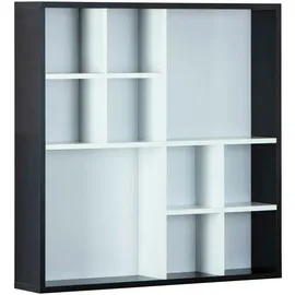 VCM Decent Wandregal 70 x 13 cm Schwarz und Weiß