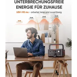 Jackery E500 V2 512 Wh mit 100W Solarpanel und 5M Verlängerungskabel