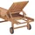 vidaXL Sonnenliegen 2 Stk. mit Auflagen Schwarz Massivholz Teak