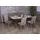 MCW Esszimmer-Set MCW-G55, 4er-Set Stuhl + Sitzbank 180cm, Edelstahl gebürstet Stoff/Textil Chenille ~ dunkelgrau