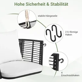 Costway Hängesessel Terrassenschaukel Beige
