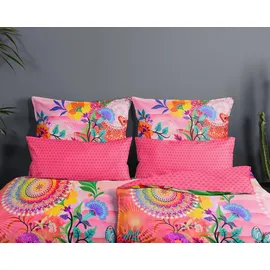 Muller Textiles HIP Satin Wendebettwäsche Giselah 135 cm x 200 cm pink-bunt