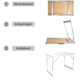 Lemodo Tapeziertisch 100 x 60 cm 30,0 kg weiß 34193